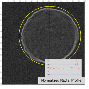 Example of a normalized radial profile